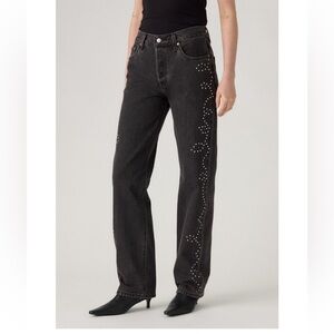 NWT Levi's 501 90's- Bejeweled Straight Jeans Size 24